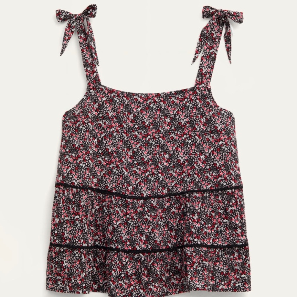NWT. Molly & Isadora Bow Tie babydoll tank. Size 0x.